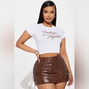 Cowboys and tequila crop top